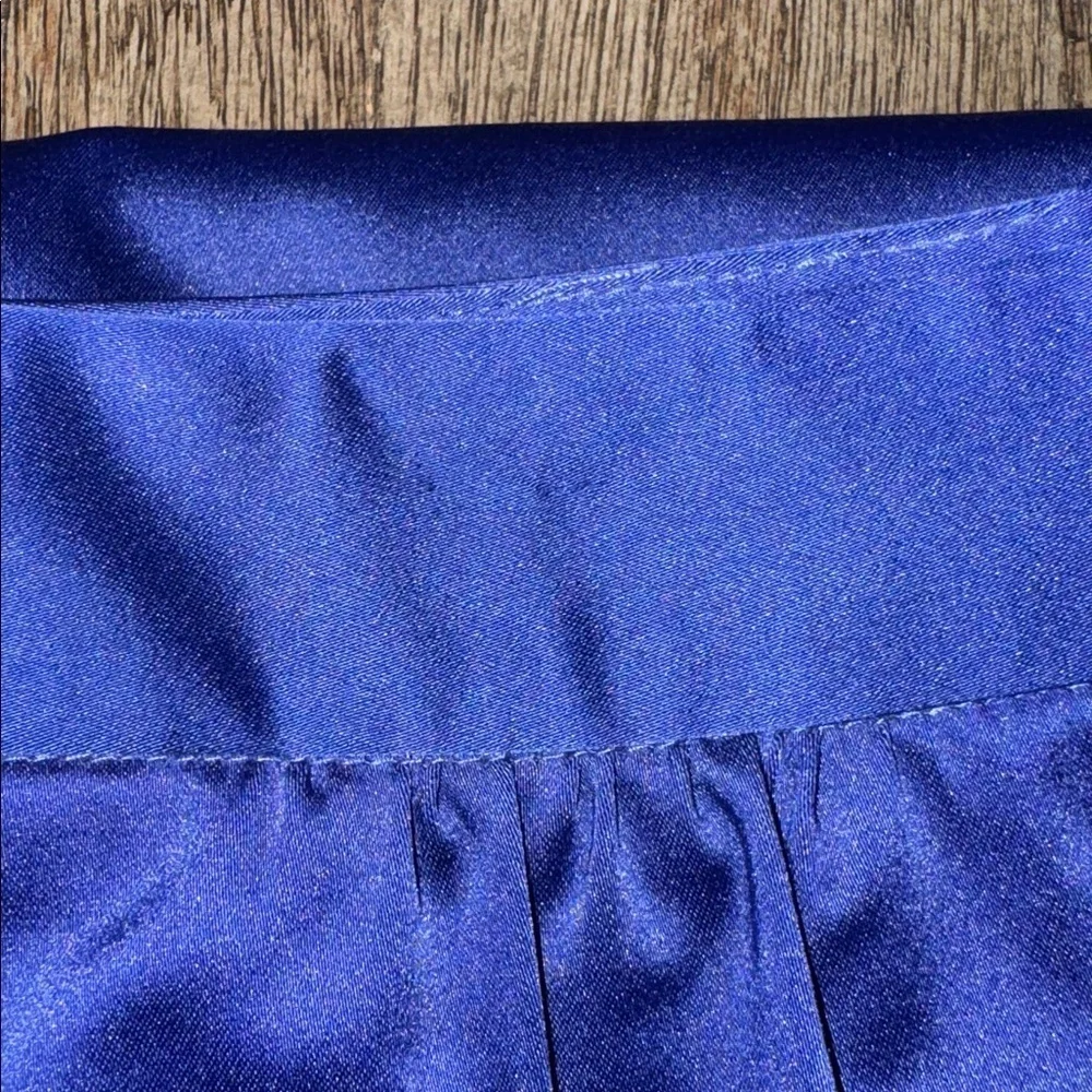 Talbots Royal Blue Duchesse Satin Maxi Skirt